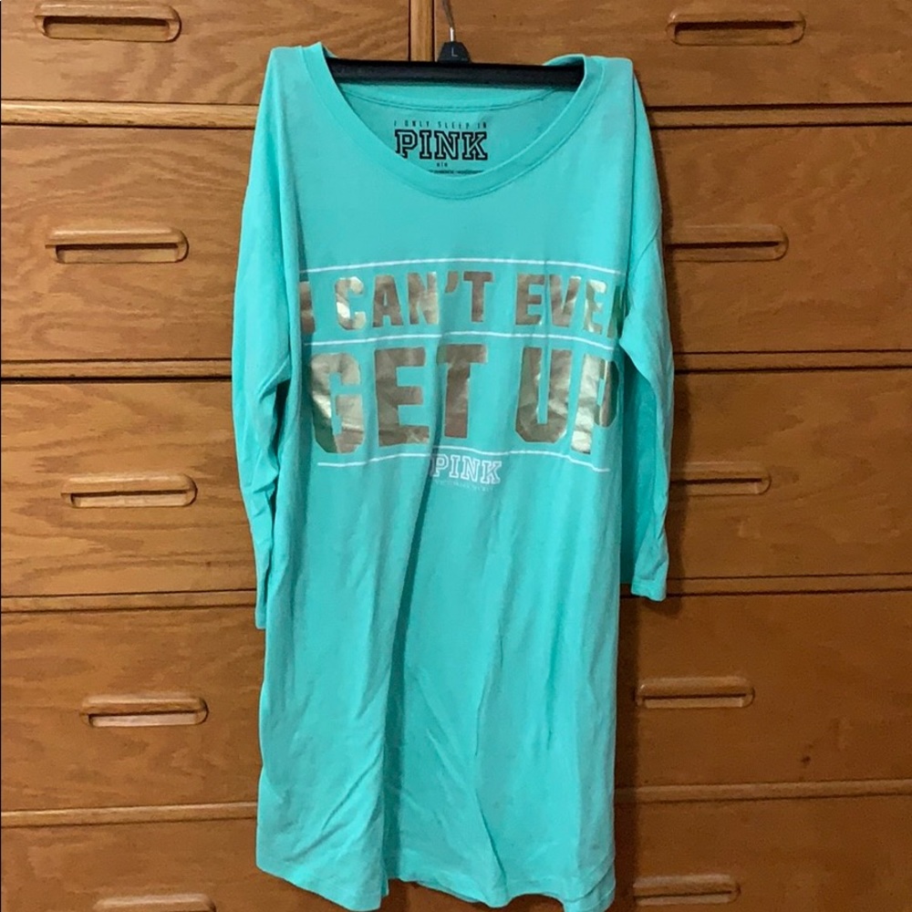 PINK Sleep Shirt Dress